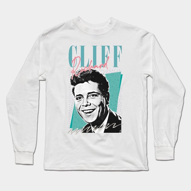 Cliff Richard / 1960s Style Fan Design Long Sleeve T-Shirt by DankFutura